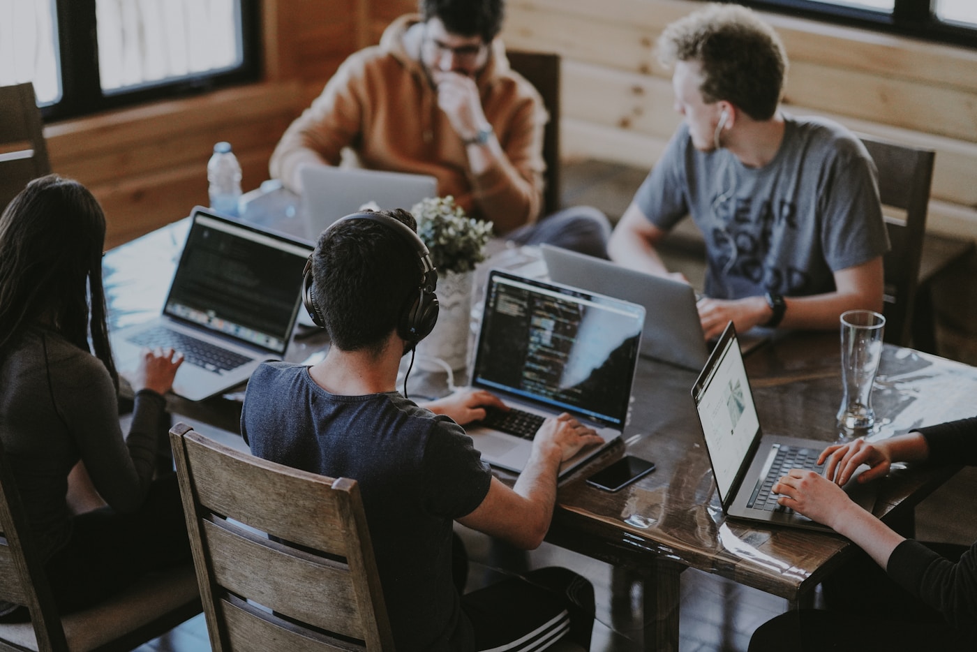 Small cohort seated in the AI Money Vault studio